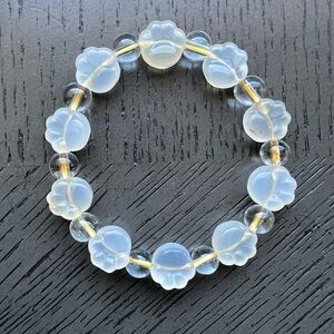 Lemon quartz paw bracelet SIZE 6.75’